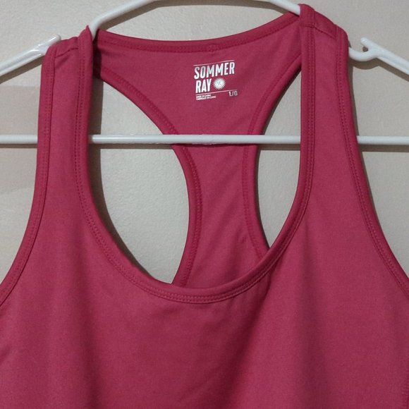 Sommer Ray Pink Cropped Racerback Top Exercise Yoga ActiveWear NEW - Picture 4 of 4